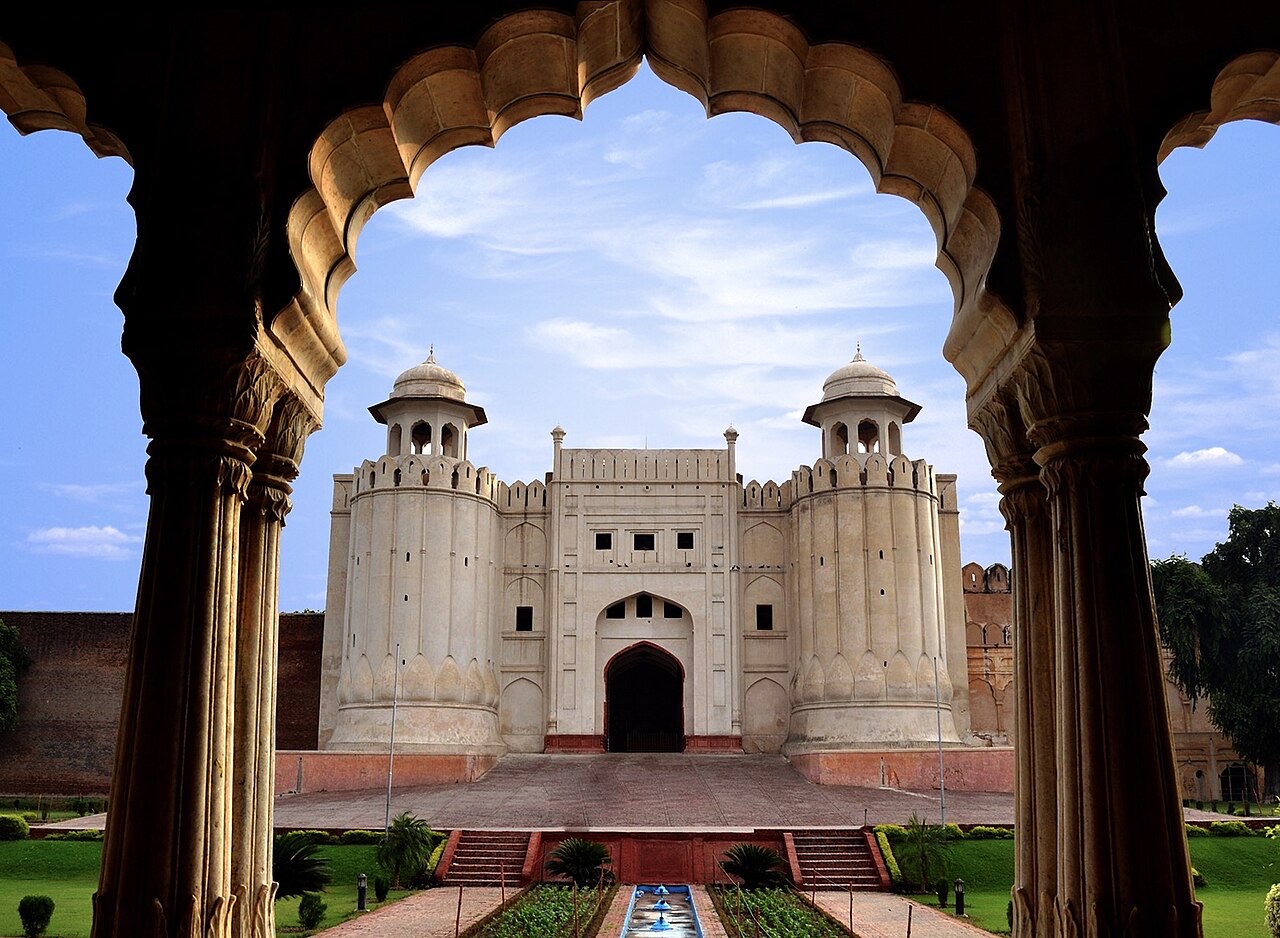 Lahore Fort palaces seen from the Baradari, Walled City of Lahore