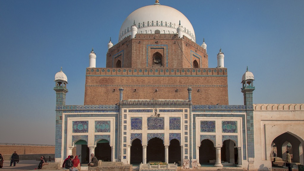 Front of the Tomb of Bahauddin Zakariya in Multan Fort